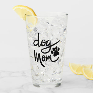 Verre Drôle Chien Paw Chien Maman