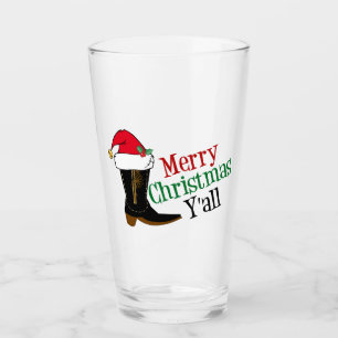 Verre Drôle Cowboy Joyeux Noël Y'all