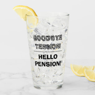 Verre drôle de cadeau de retraite pour la personne