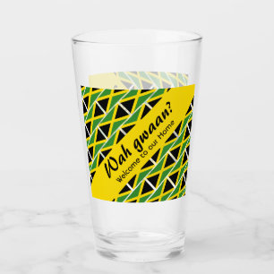 Verre Drôle drôle personnalisé WAH GWAAN Jamaïque Drapea