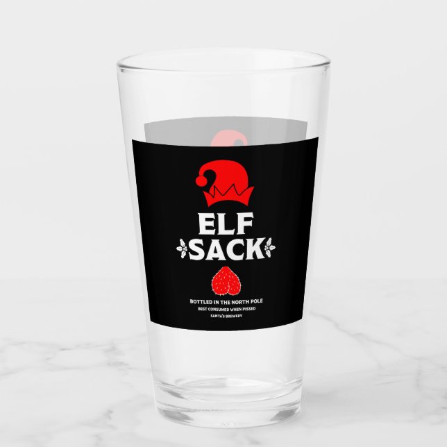 Verre Drôle Étiquettes de la bière de Noël (Devant)