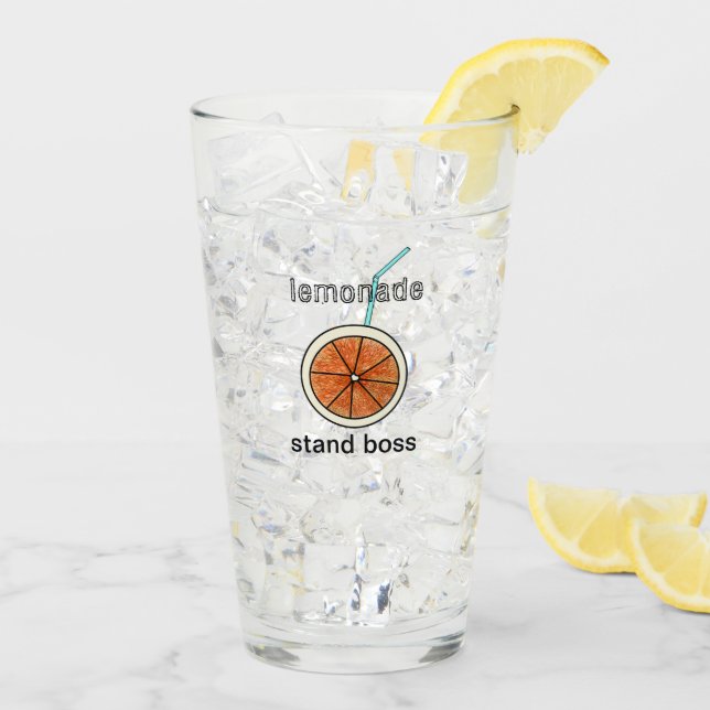 Verre Drôle mignon Lemonade Stand Boss Jaune (Dos glace)