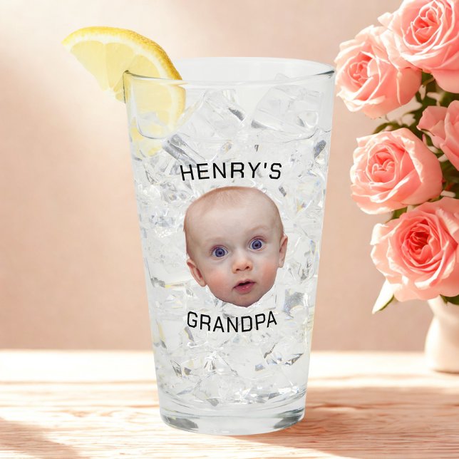 Verre Drôle personnalisé visage bébé (Créateur téléchargé)