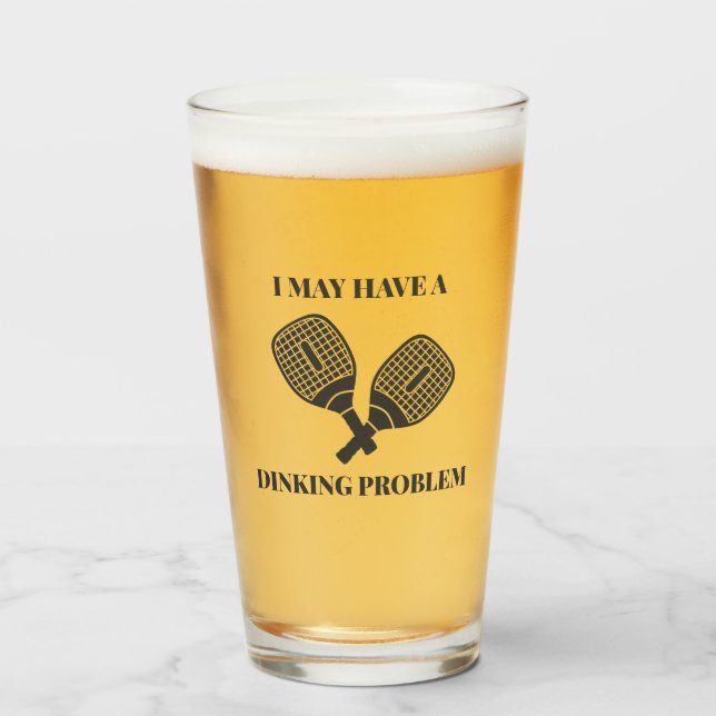 Verre Drôle Pickleball Pilsner Style Beer Glass (Devant (rempli))