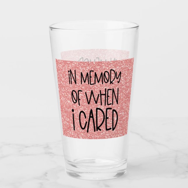 Verre Drôle Sarcastique en mémoire de quand je m'occupai (Devant)