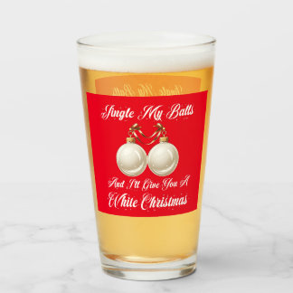 Verre Drôle Sarcastique Jingle Mes boules Noël blanc