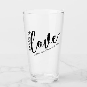 Verre Drunk in Love Couple Faveur romantique