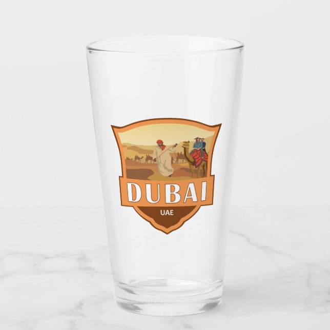 Verre Dubai Émirats Arabes Unis Désert Safari Retro (Devant)