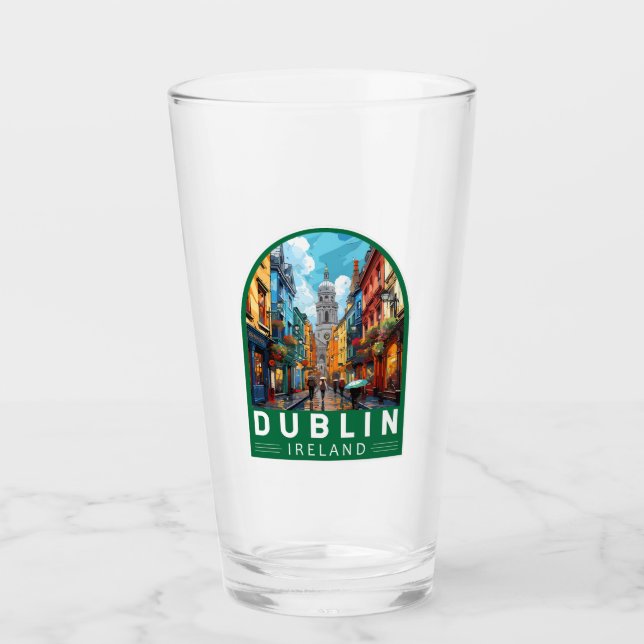 Verre Dublin Irlande Travel Art Vintage (Devant)