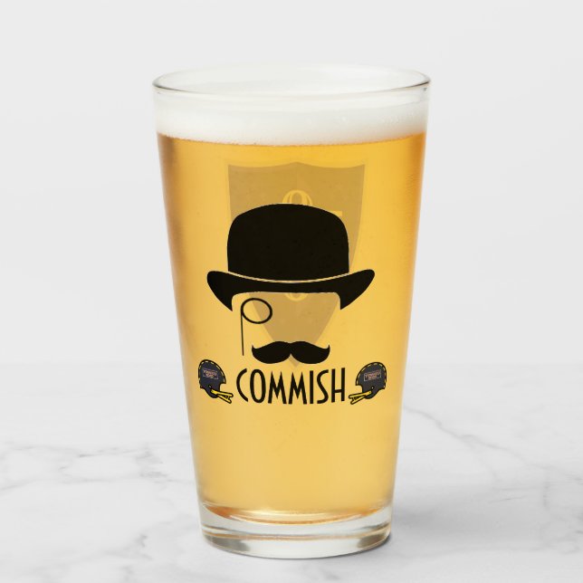 Verre Dynastie Gents FF Commish Logo Pint Glass (Dos (rempli))