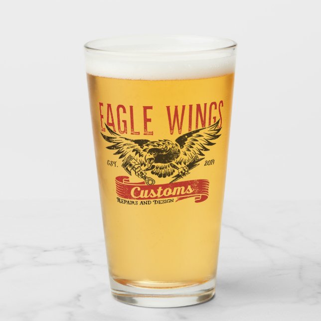 Verre Eagle Wings Beer Glass (Devant (rempli))