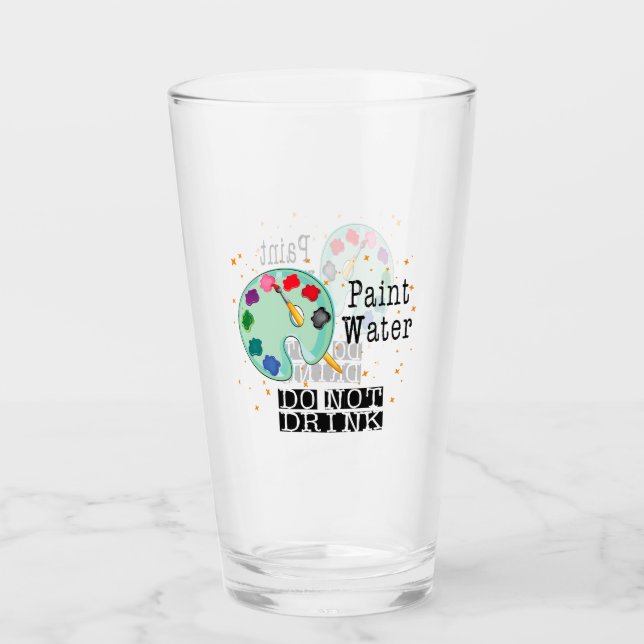 Verre Eau de peinture ne buvez pas (Devant)