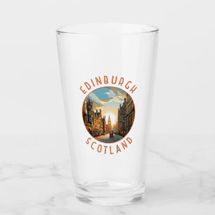 Verre Edimbourg Scotland Retro Cercle en détresse