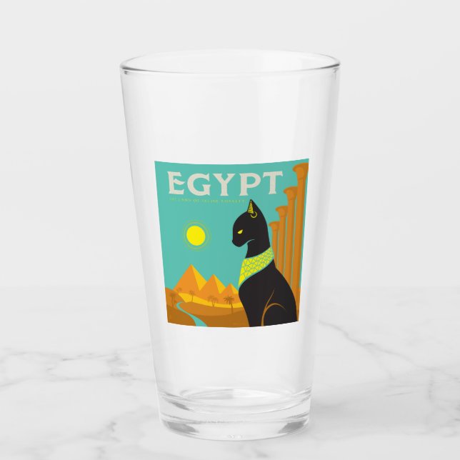Verre Égypte | Terre du Pourcentage Feline (Devant)