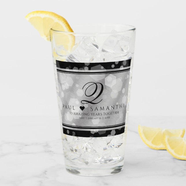 Verre Élégant 10ème anniversaire de la Mariage Tin (Devant glace)