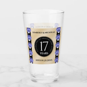 Verre Élégant 17ème anniversaire de Mariage des obus