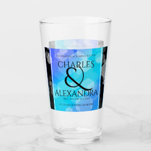 Verre Élégant 41ème anniversaire Mariage de Topaz Bleu