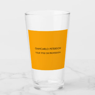 Verre Élégant minimaliste orange jaune professionnel
