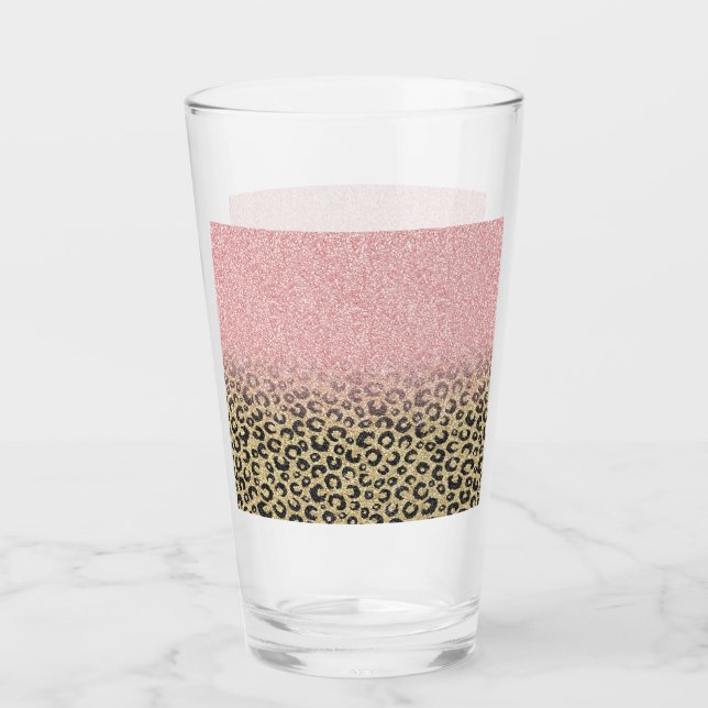 Verre Élégant Rose Parties scintillant or Empreinte de l (Devant)
