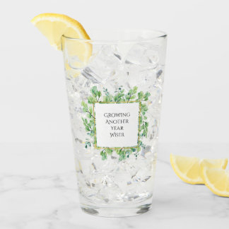 Verre Elégante verdure Anniversaire Fête Personnalisable