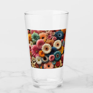 Verre Élevez Votre Espace Fleur de Gérbera Colorée Flora