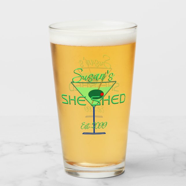 Verre Elle Shop Pub Pint Bière Lunettes Vaisselle (Devant (rempli))