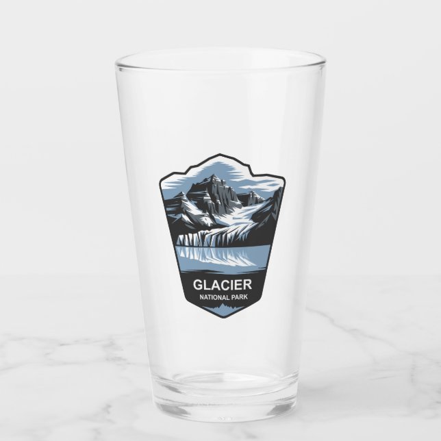 Verre Emblem du parc national des Glaciers (Devant)