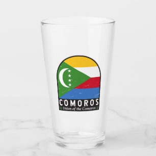 Verre Emblème Drapeau Comores Vintage