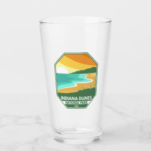 Verre Emblème rétro minimal du parc national des dunes d
