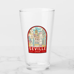 Verre Emblème rétro voyage Séville Espagne