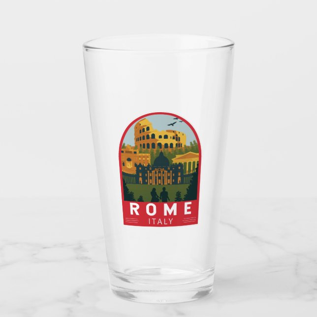 Verre Emblème Rome Italie Travel Retro (Devant)
