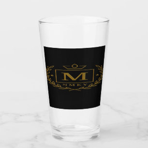 Verre "Emblème Royal NMKY – Monogramme M Dessin de Crête