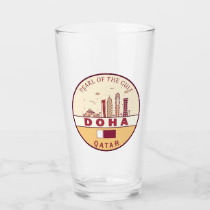 Verre Emblème Skyline de Doha Qatar