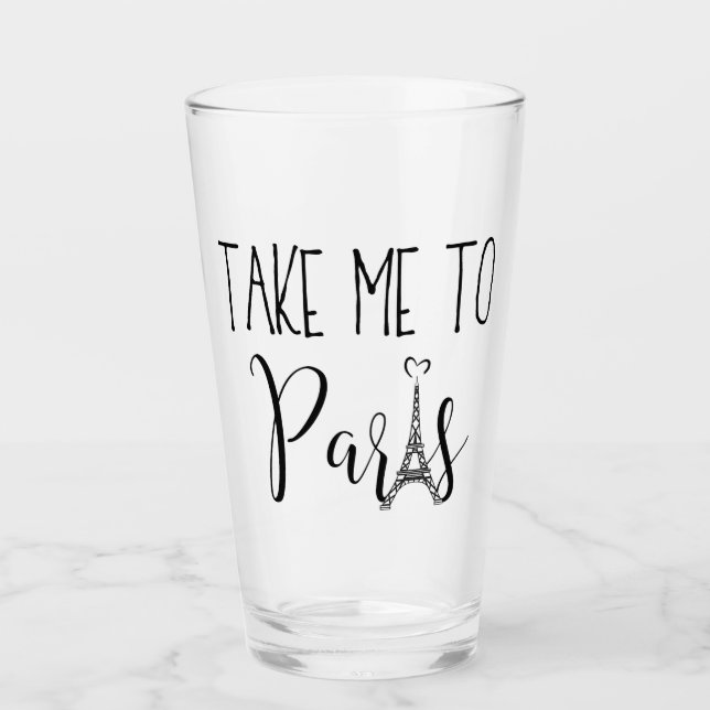 Verre "Emmène-moi à Paris" (Devant)