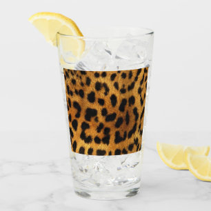 Verre empreinte de léopard brun chic motif à la mode