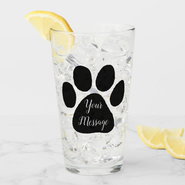 Verre - Empreinte de patte de chiot (Devant glace)