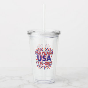 Verre En Acrylique 250 ans États-Unis 1776–2026 Semiquincentenaire
