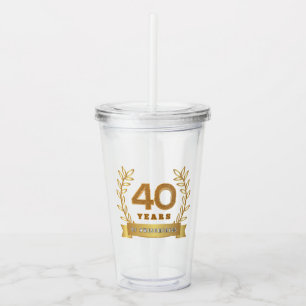 Verre En Acrylique "40 ans de beauté" look or