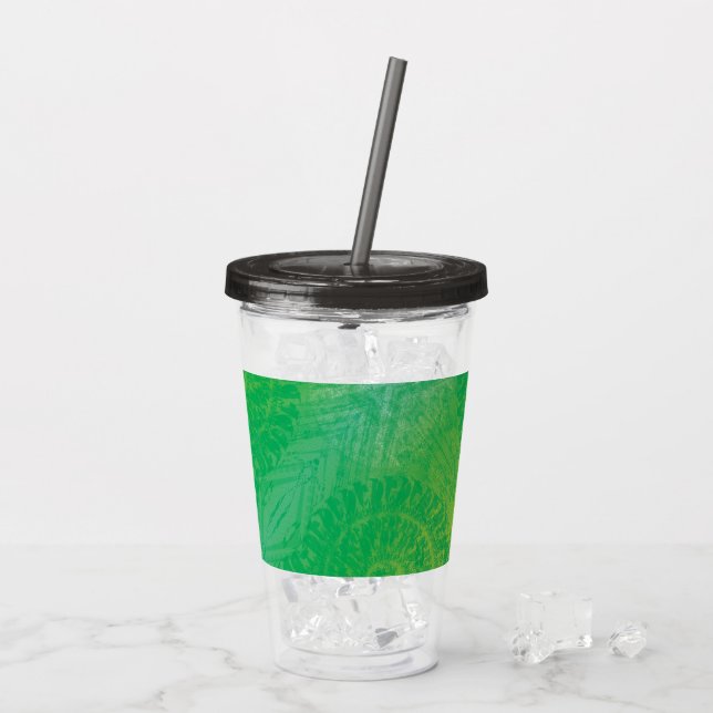 Verre En Acrylique Acceptation | Médaillons de saumons jaunes bleus (Dos glace)