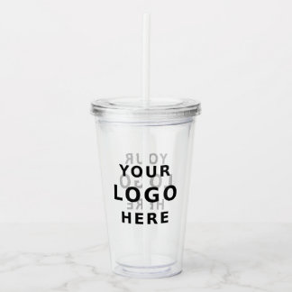 Verre En Acrylique Ajouter votre logo d'entreprise Simple minimal pro