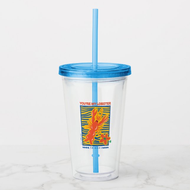 Verre En Acrylique AMIS™ | Vous êtes mon homard vibrant graphique (Devant)