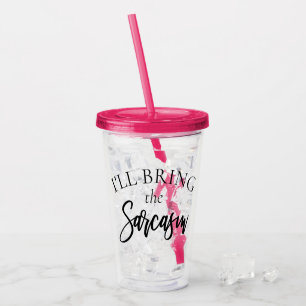 Verre En Acrylique Apportez le sarcasme   Chic Bachelorette fête nupt