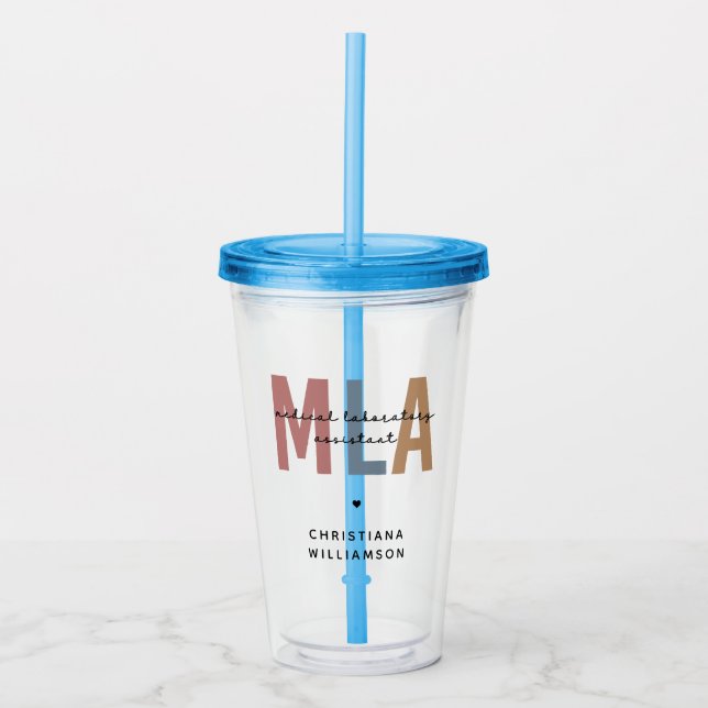 Verre En Acrylique Assistant de laboratoire Médicale MLA personnalisé (Devant)