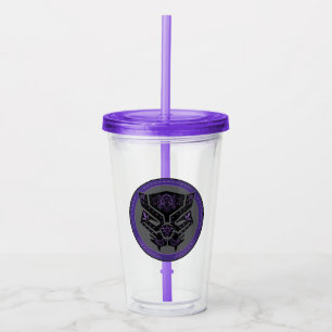 Verre En Acrylique Avengers Logo Black Panther Paisley