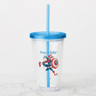 Verre En Acrylique Avengers Saisonniers Captain America
