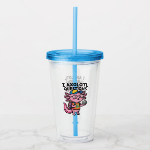 Verre En Acrylique Axolotl nerd sarcastique je pose des questions sur