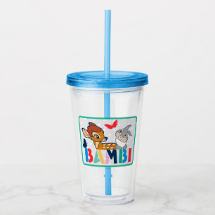 Verre En Acrylique Badge de point Bambi et Thumper Polka