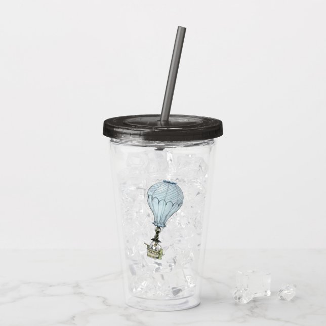 Verre En Acrylique Ballon vintage à air chaud (Dos glace)