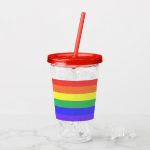 Verre En Acrylique Bande arc-en-ciel
