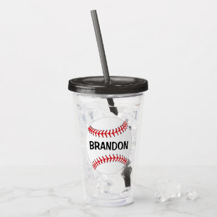Verre En Acrylique Baseballs Sports Acrylique Tumbler